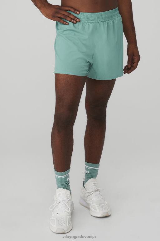 moški 5'' prilagodi teče kratko Alo Yoga dna modra agava X862Z1781