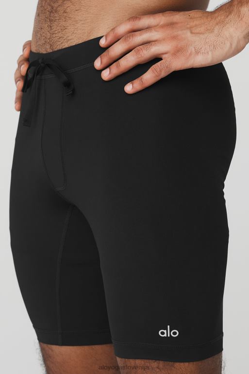 moški 9'' warrior kompresijski kratki Alo Yoga dna jet črna X862Z1432