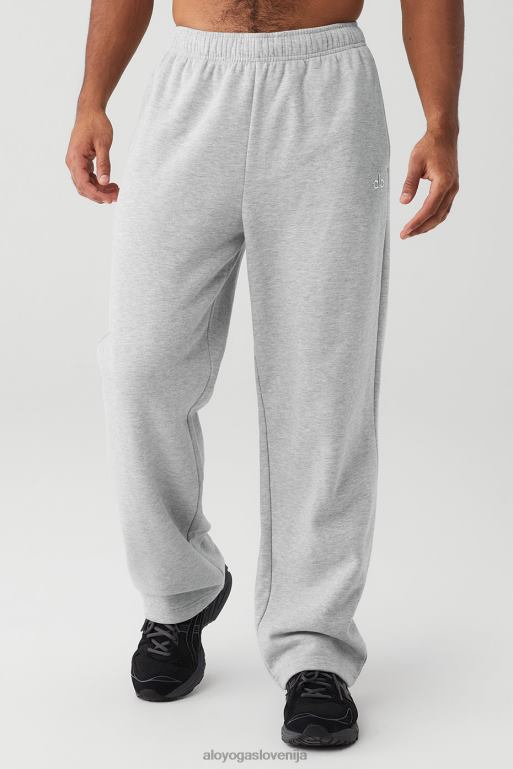 moški accolade trenirka z ravnimi nogami Alo Yoga dna atletsko heather siva X862Z1551