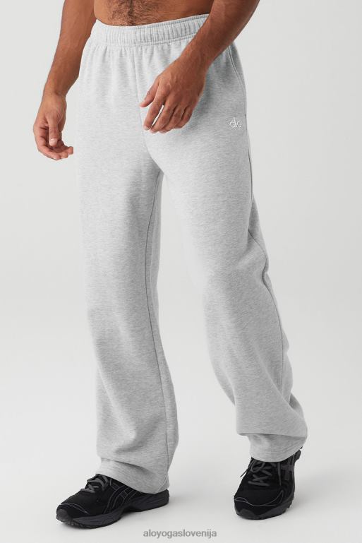 moški accolade trenirka z ravnimi nogami Alo Yoga dna atletsko heather siva X862Z1551