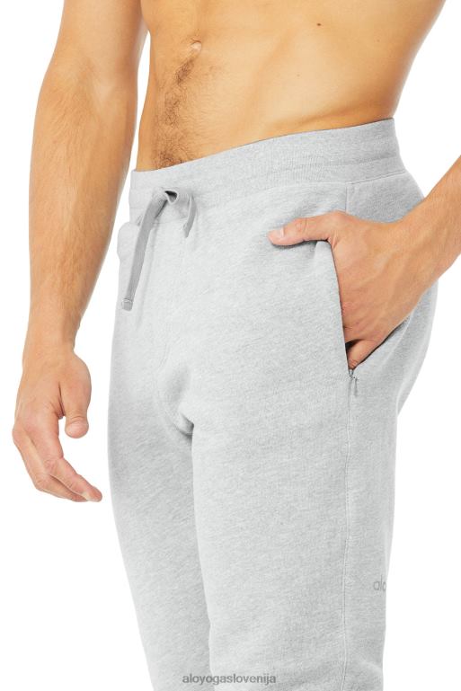 moški osnovna trenirka Alo Yoga dna atletsko heather siva X862Z1637