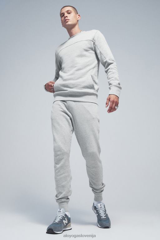 moški osnovna trenirka Alo Yoga dna atletsko heather siva X862Z1637