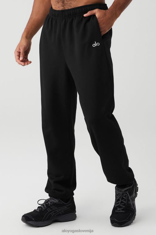 moški priznanje trenirka Alo Yoga dna Črna X862Z1406