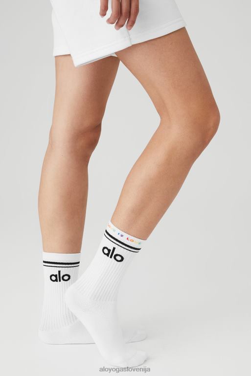 moški ponos povratna nogavica Alo Yoga dodatki bela X862Z1709