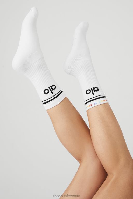 moški ponos povratna nogavica Alo Yoga dodatki bela X862Z1709