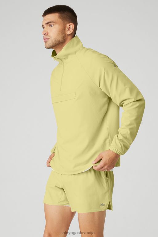 moški jakna z zadrgo ripstop 1/4 Alo Yoga vrhnja oblačila prašno rumena X862Z1437