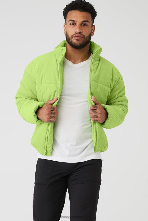 moški velvet odrska puferica Alo Yoga vrhnja oblačila zelena X862Z1429