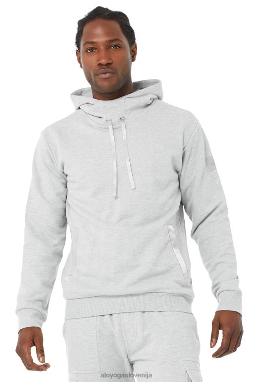 moški Highline pulover s kapuco Alo Yoga vrhnja oblačila atletsko heather siva X862Z1630
