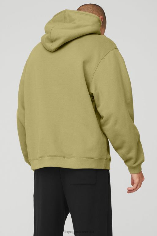 moški priznani težki pulover s kapuco Alo Yoga vrhnja oblačila wasabi X862Z1765