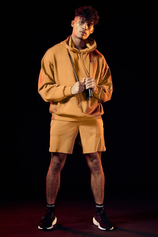 moški priznanje pulover s kapuco Alo Yoga vrhnja oblačila karamele X862Z1516