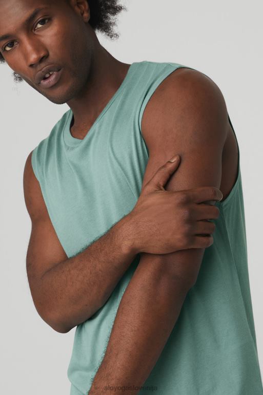 moški Triumph mišični rezervoar Alo Yoga vrhovi modra agava X862Z1786