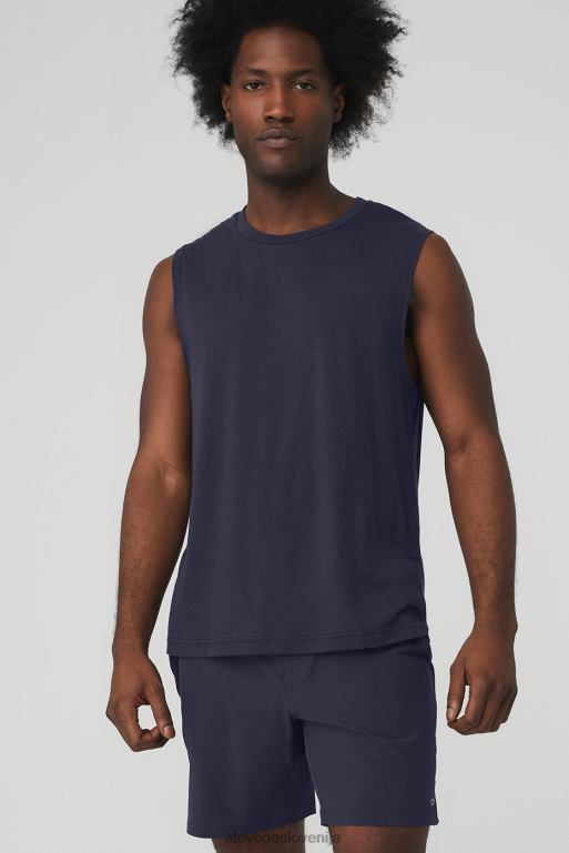 moški Triumph mišični rezervoar Alo Yoga vrhovi prava mornarica X862Z1785