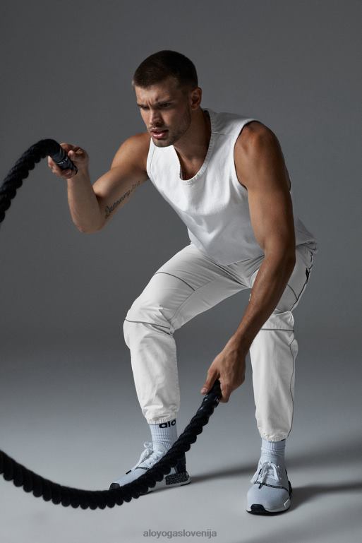 moški družba tank Alo Yoga vrhovi bela X862Z1655