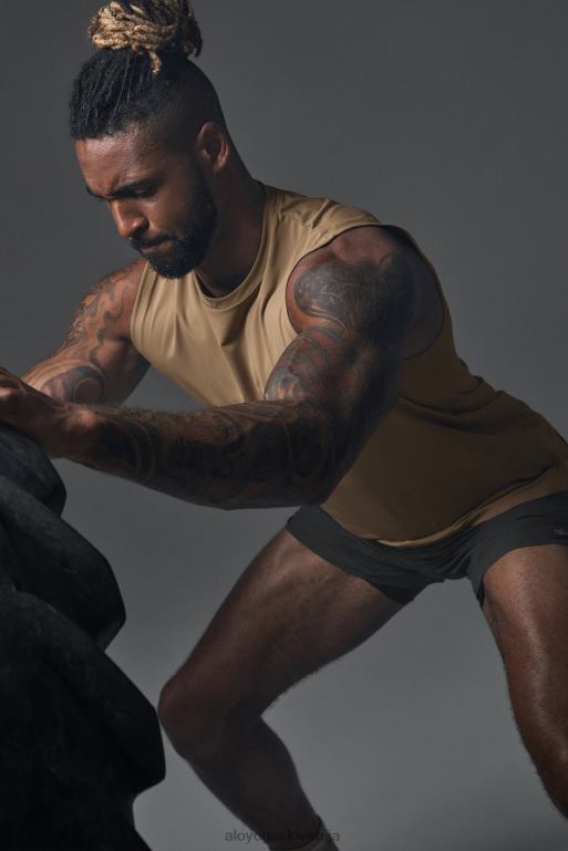 moški idol performance tank Alo Yoga vrhovi gramoz X862Z1496