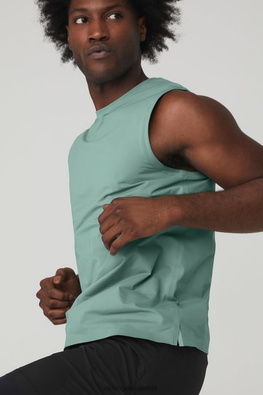 moški idol performance tank Alo Yoga vrhovi modra agava X862Z1789