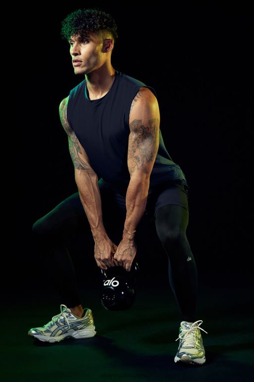 moški idol performance tank Alo Yoga vrhovi mornarica X862Z1497