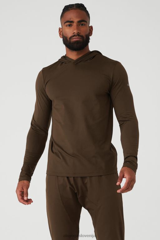 moški conquer reform dolgi rokavi s kapuco Alo Yoga vrhovi espresso X862Z1309