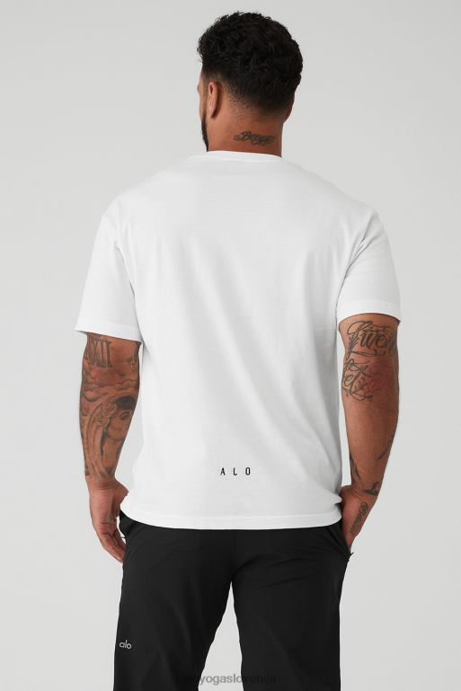 moški alo maison s kratkimi rokavi Alo Yoga vrhovi bela X862Z1647