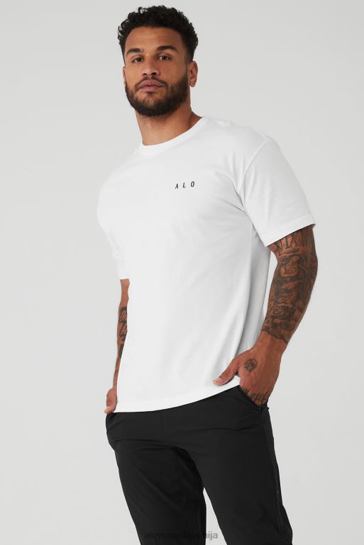 moški alo maison s kratkimi rokavi Alo Yoga vrhovi bela X862Z1647