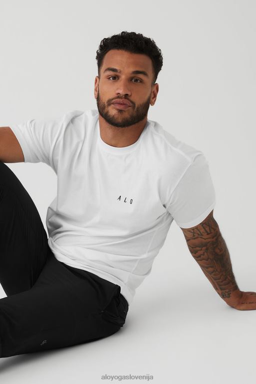 moški alo maison s kratkimi rokavi Alo Yoga vrhovi bela X862Z1647