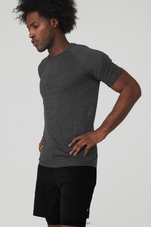 moški amplify brezšivna majica s kratkimi rokavi Alo Yoga vrhovi črna vresa X862Z1809