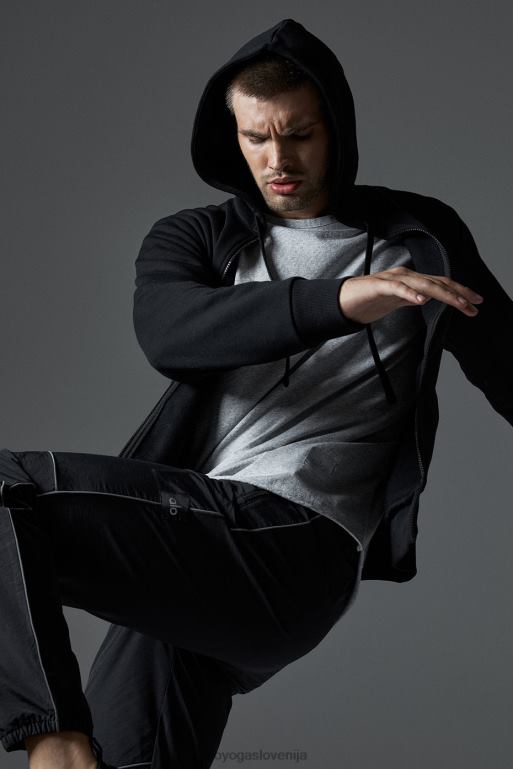 moški družba majica z ovratnikom Alo Yoga vrhovi atletsko heather siva X862Z1380