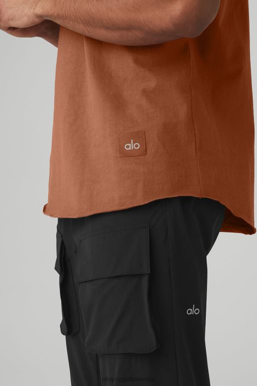 moški družba majica z ovratnikom Alo Yoga vrhovi rja X862Z1382
