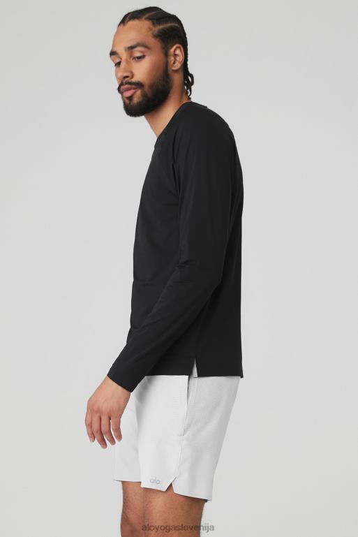 moški idol majica z dolgimi rokavi Alo Yoga vrhovi Črna X862Z1455