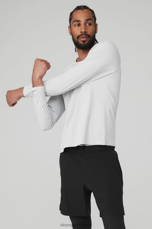 moški idol majica z dolgimi rokavi Alo Yoga vrhovi titan X862Z1454
