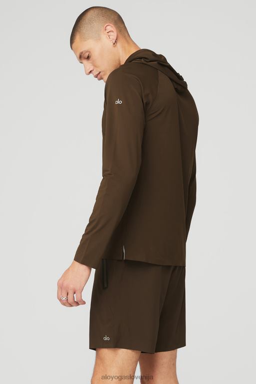moški idol tekač s kapuco Alo Yoga vrhovi espresso X862Z1503