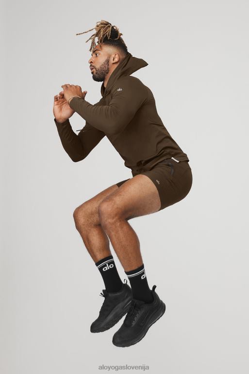 moški idol tekač s kapuco Alo Yoga vrhovi espresso X862Z1503