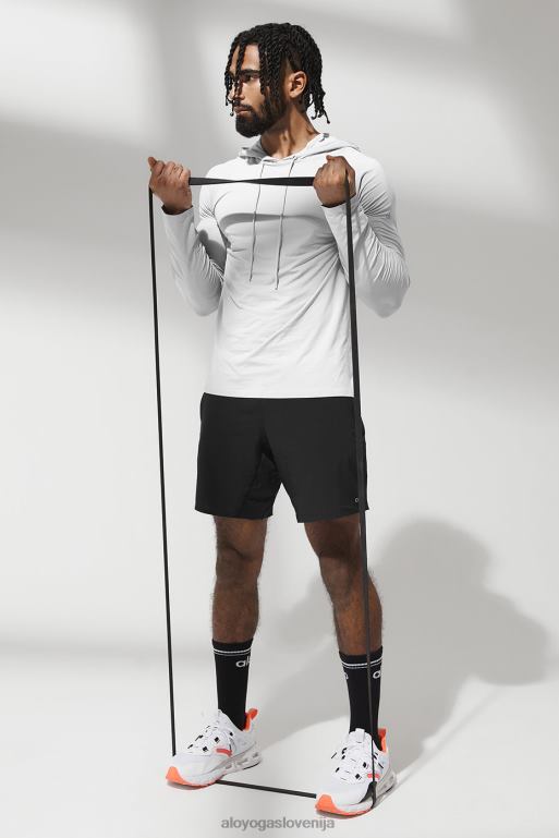 moški idol tekač s kapuco Alo Yoga vrhovi titan X862Z1500