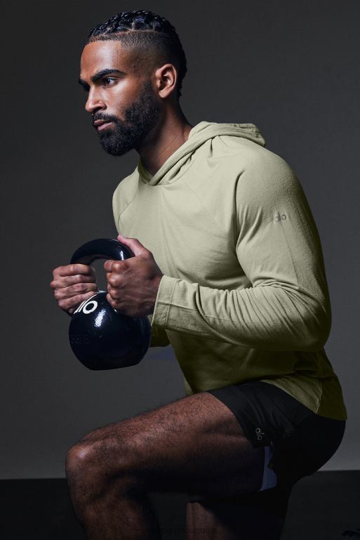 moški jedrni tekač s kapuco Alo Yoga vrhovi apnenec X862Z1542