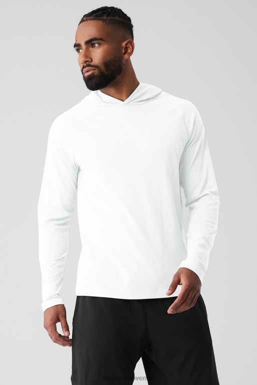 moški jedrni tekač s kapuco Alo Yoga vrhovi bela X862Z1540