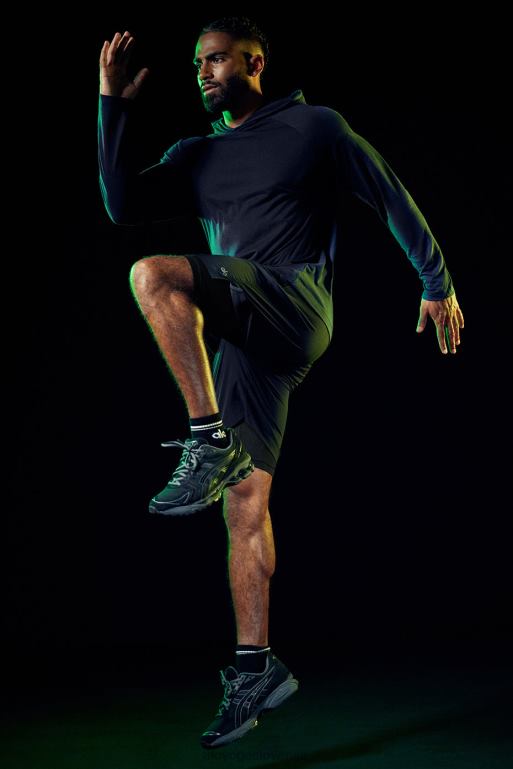 moški jedrni tekač s kapuco Alo Yoga vrhovi mornarica X862Z1541