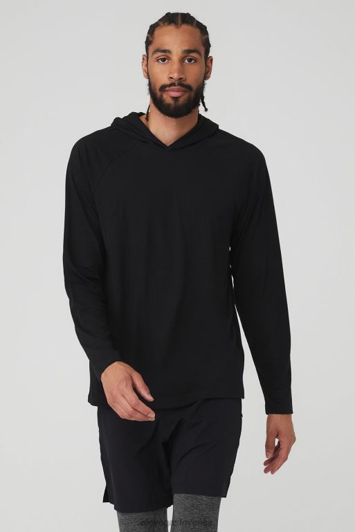 moški jedrni tekač s kapuco Alo Yoga vrhovi Črna X862Z1538