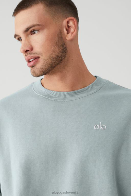 moški accolade pulover z okroglim izrezom in komplet trenirke accolade Alo Yoga vrhovi kozmično siva X862Z1619