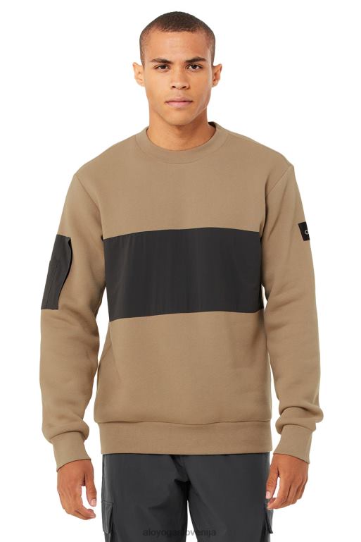 moški prečni pulover Alo Yoga vrhovi gramoz/antracit X862Z1734