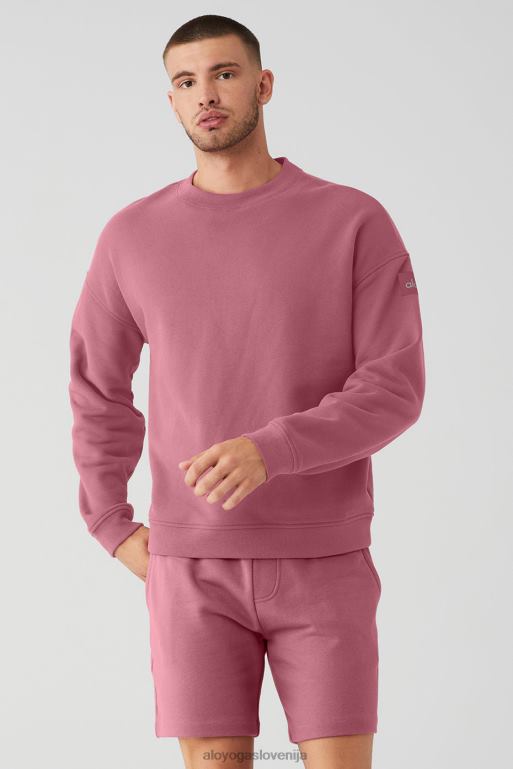 moški znan težak pulover z okroglim izrezom Alo Yoga vrhovi mars glina X862Z1599