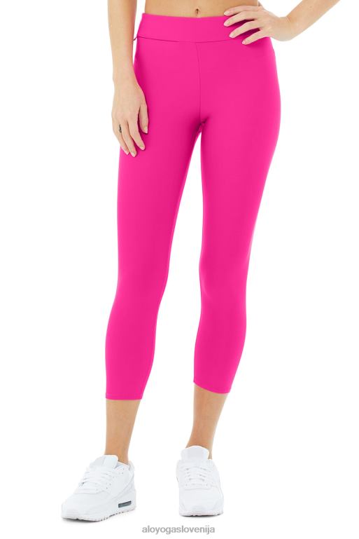 ženske airlift capri z visokim pasom in skrito zadrgo Alo Yoga dna neon roza X862Z1218
