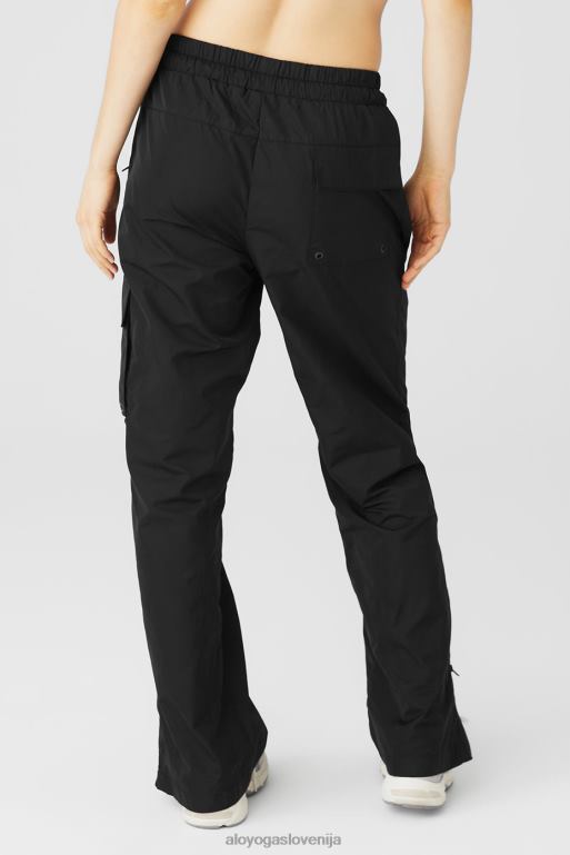 ženske mednarodne široke mestne hlače Alo Yoga dna Črna X862Z273