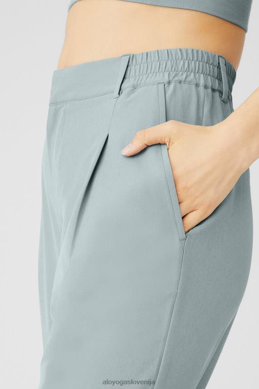 ženske športne hlače z visokim pasom Alo Yoga dna kozmično siva X862Z279