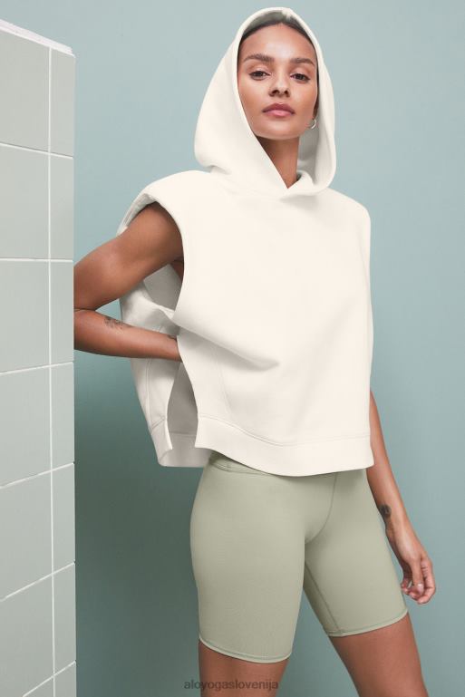 ženske 7'' kratke motoristične hlače z visokim pasom Alo Yoga dna apnenec X862Z219