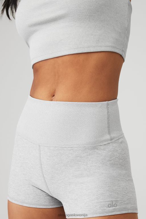 ženske alosoft aura kratka Alo Yoga dna atletsko heather siva X862Z1256