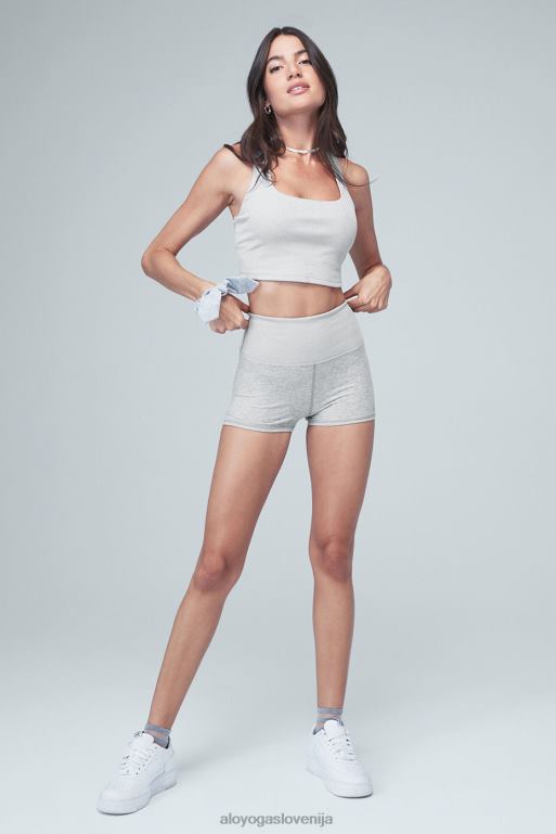 ženske alosoft aura kratka Alo Yoga dna atletsko heather siva X862Z1256