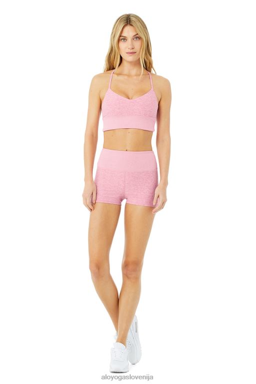 ženske alosoft aura kratka Alo Yoga dna pariško rožnato resje X862Z1258