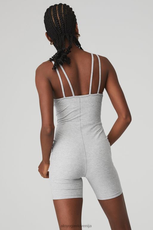 ženske alosoft sončni kombinezon Alo Yoga dna atletsko heather siva X862Z188