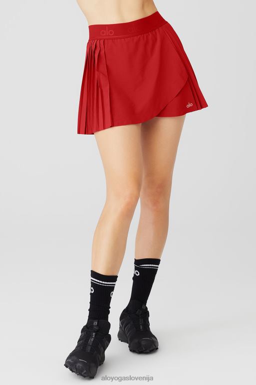 ženske teniško krilo aces Alo Yoga dna klasična rdeča X862Z242