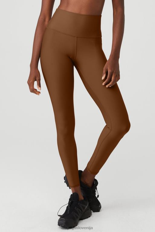 ženske 7/8 pajkice z visokim pasom Alo Yoga dna cimetovo rjava X862Z5