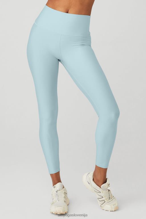 ženske 7/8 pajkice z visokim pasom Alo Yoga dna kreda modra X862Z9